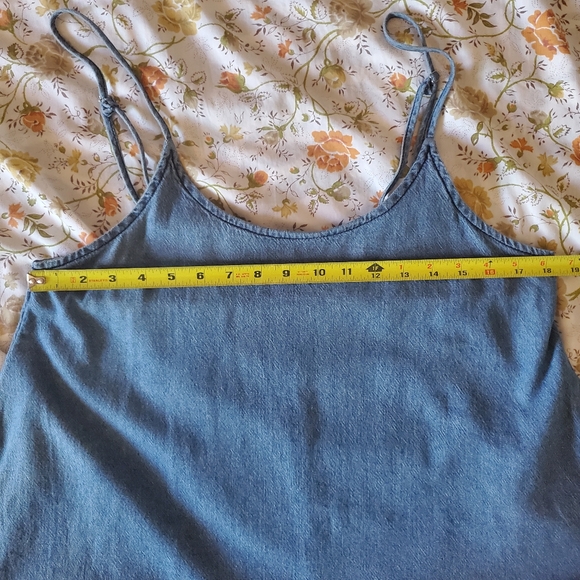 One Teaspoon Pinkie Denim mini Dress ruffle hem Size S Boho grunge Indie Sleeze - Picture 13 of 13